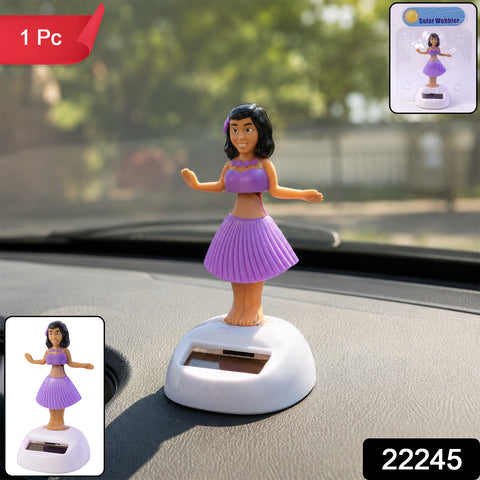 Solar Powered Dancing Doll – Bobble Hula Girl Toy for Car Dashboard, Home and Office Decoration (1 Pc)