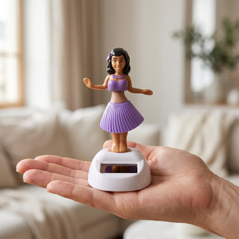 Solar Powered Dancing Doll – Bobble Hula Girl Toy for Car Dashboard, Home and Office Decoration (1 Pc)